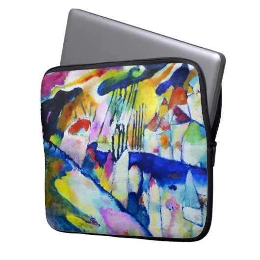 Landschaft mit Regen von Wassily Kandinsky Laptopschutzhülle (Vorderseite Links)