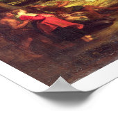 Landschaft mit Regenbogen (Öl auf Leinwand) Poster (Ecke)