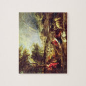 Landschaft mit Regenbogen (Öl auf Leinwand) Puzzle (Vertikal)