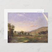 Landschaft mit Regenbogen Postkarte (Vorne/Hinten)