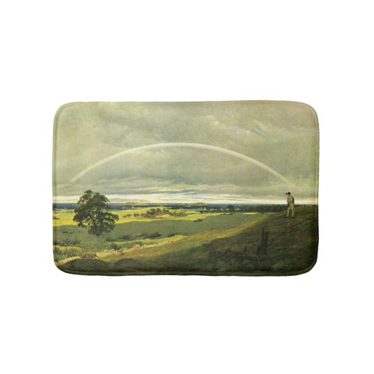 Landschaft mit Regenbogen (von Caspar David Friedr Badematte (Vorderseite)