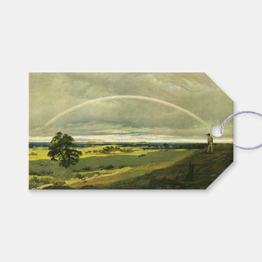 Landschaft mit Regenbogen (von Caspar David Friedr Geschenkanhänger (Vorderseite (Horizontal))