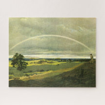 Landschaft mit Regenbogen (von Caspar David Friedr