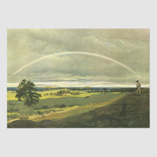 Landschaft mit Regenbogen (von Caspar David Friedr Seidenpapier (Vorderseite)