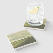 Landschaft mit Regenbogen (von Caspar David Friedr Steinuntersetzer (Seitenansicht)