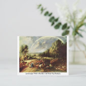 Landschaft mit Regenbogen von Peter Paul Rubens Postkarte (Stehend Vorderseite)