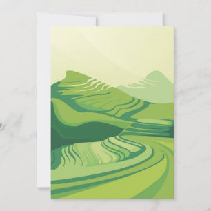 Landschaft mit Reisterrassen Einladung