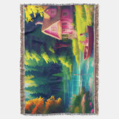 Landschaft mit rosa Hütte Decke (Vorderseite Vertikal)