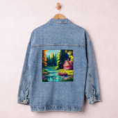 Landschaft mit rosa Hütte Jeansjacke (Hangar)