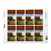 Landschaft mit Rotwein-Etikett (Vorne)
