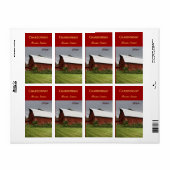 Landschaft mit Rotwein-Etikett (Vorne)