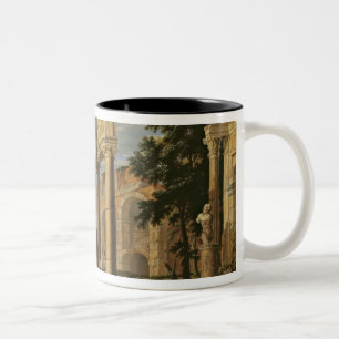 Landschaft mit Ruinen, 1673 Zweifarbige Tasse