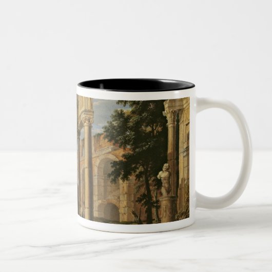 Landschaft mit Ruinen, 1673 Zweifarbige Tasse (Rechts)