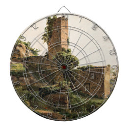 Landschaft mit Ruinen (Altes Ruiniertes Gebäude) Dartscheibe