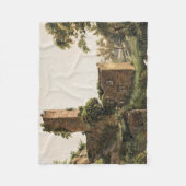 Landschaft mit Ruinen (Altes Ruiniertes Gebäude) Fleecedecke (Vorderseite)