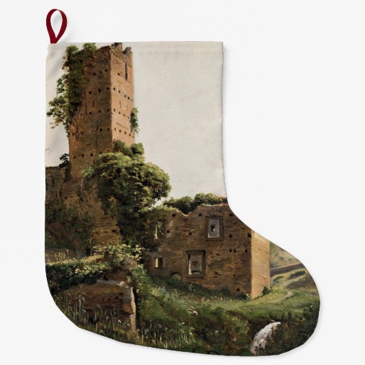 Landschaft mit Ruinen (Altes Ruiniertes Gebäude) Großer Weihnachtsstrumpf (Vorderseite)