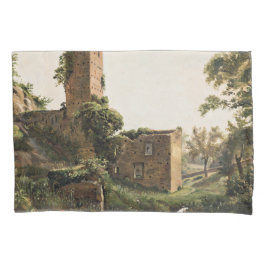 Landschaft mit Ruinen (Altes Ruiniertes Gebäude) Kissenbezug