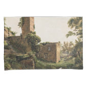 Landschaft mit Ruinen (Altes Ruiniertes Gebäude) Kissenbezug (Vorderseite-Rechts)