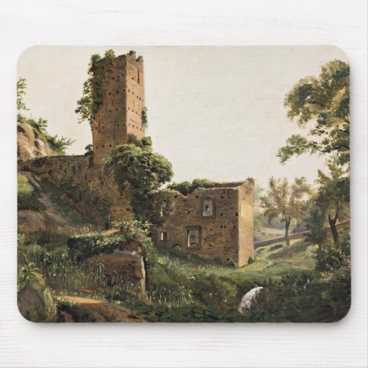 Landschaft mit Ruinen (Altes Ruiniertes Gebäude) Mousepad (Vorne)