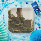 Landschaft mit Ruinen (Altes Ruiniertes Gebäude) Pappteller (Party)