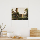 Landschaft mit Ruinen (Altes Ruiniertes Gebäude) Poster (Küche)