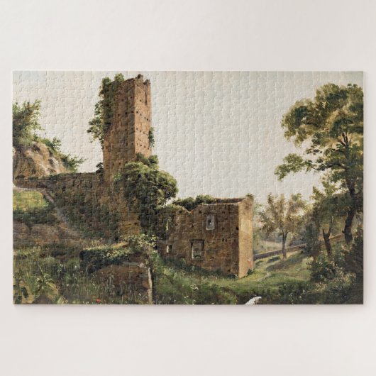 Landschaft mit Ruinen (Altes Ruiniertes Gebäude) Puzzle (Horizontal)
