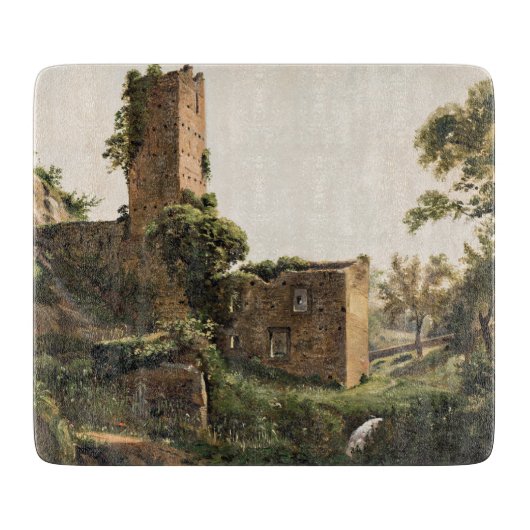 Landschaft mit Ruinen (Altes Ruiniertes Gebäude) Schneidebrett (Vorderseite)
