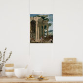 Landschaft mit Ruinen und einem Hirten Poster (Küche)