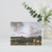 Landschaft mit Ruiniertem Schloss und Kirche Postkarte (Stehend Vorderseite)