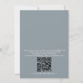 Landschaft mit rustikalem Waldsee Hochzeit QR-Code Einladung (Rückseite)