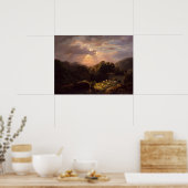 Landschaft mit Schafen Poster (Küche)