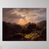 Landschaft mit Schafen Poster (Vorne)