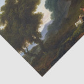 Landschaft mit Schäfern durch Fragonard Seidenpapier (Detail)