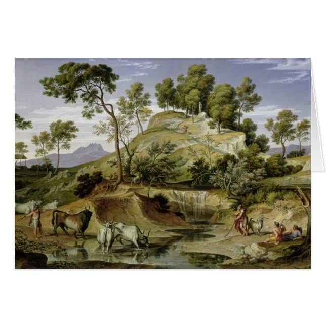 Landschaft mit Schäfern und Kühen (Vorderseite (Horizontal))