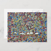 Landschaft mit Schafskarte Postkarte (Vorne/Hinten)