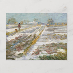 Landschaft mit Schnee, Van Gogh Fine Art Postkarte