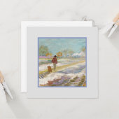 Landschaft mit Schnee, Van-Gogh-Karte Karte (Vorderseite/Rückseite Beispiel)