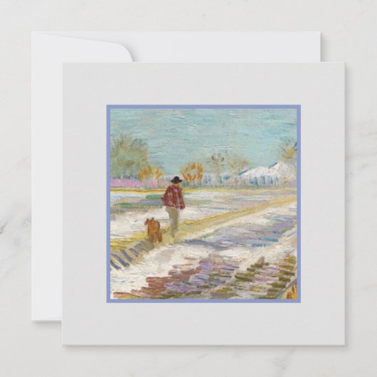 Landschaft mit Schnee, Van-Gogh-Karte Karte (Vorderseite)