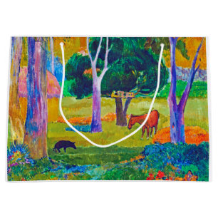 Landschaft mit Schweinefleisch und Pferd, Gauguin Große Geschenktüte