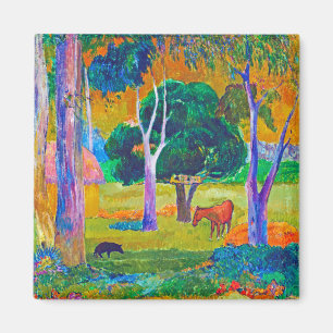 Landschaft mit Schweinefleisch und Pferd, Gauguin Magnet
