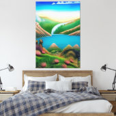 Landschaft mit See und Berge Leinwanddruck (Insitu (Schlafzimmer))