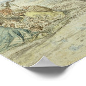 Landschaft mit Sinti und Roma Fortune Tellers Poster (Ecke)