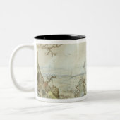 Landschaft mit Sinti und Roma Vermögen-Erzählern Zweifarbige Tasse (Links)