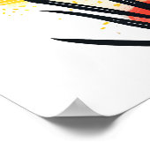 Landschaft mit Sonne und Ni Poster (Ecke)