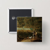 Landschaft mit Sportlern Button (Vorne & Hinten)