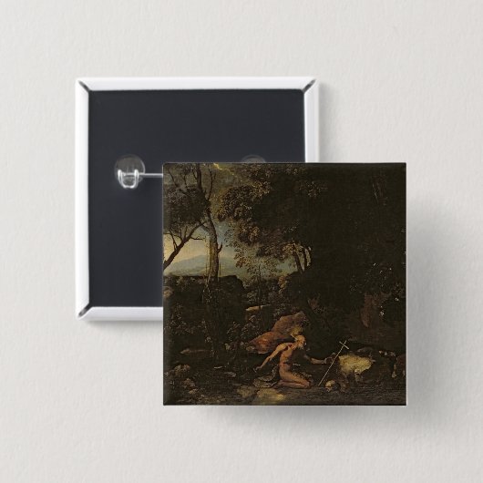 Landschaft mit St Jerome Button (Vorne & Hinten)