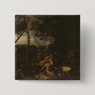 Landschaft mit St Jerome Button
