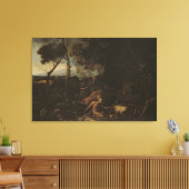 Landschaft mit St. Jerome Leinwanddruck (Insitu (Wohnzimmer))