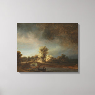 Landschaft mit Steinbrücke - Rembrandt - c1638 Leinwanddruck