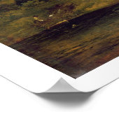 Landschaft mit Stream und Weir (Öl auf Leinwand) Poster (Ecke)